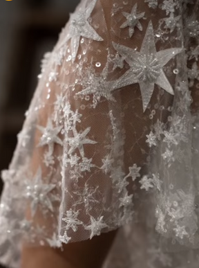 Ivory Beaded Lace - Selina