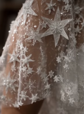 Ivory Beaded Lace - Selina