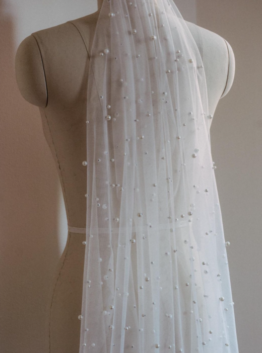 Ivory Pearl Embellished Tulle - Supremacy