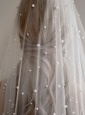 Ivory Pearl Embellished Tulle - Supremacy