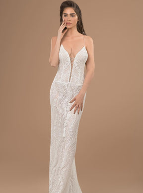 Ivory Embroidered Lace - Gianna