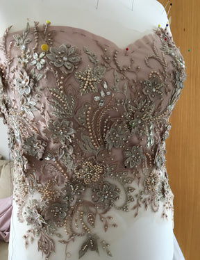 Blush Beaded Lace - Renata