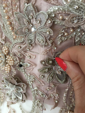 Blush Beaded Lace - Renata