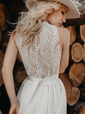 Ivory Embroidered Lace - Gianna