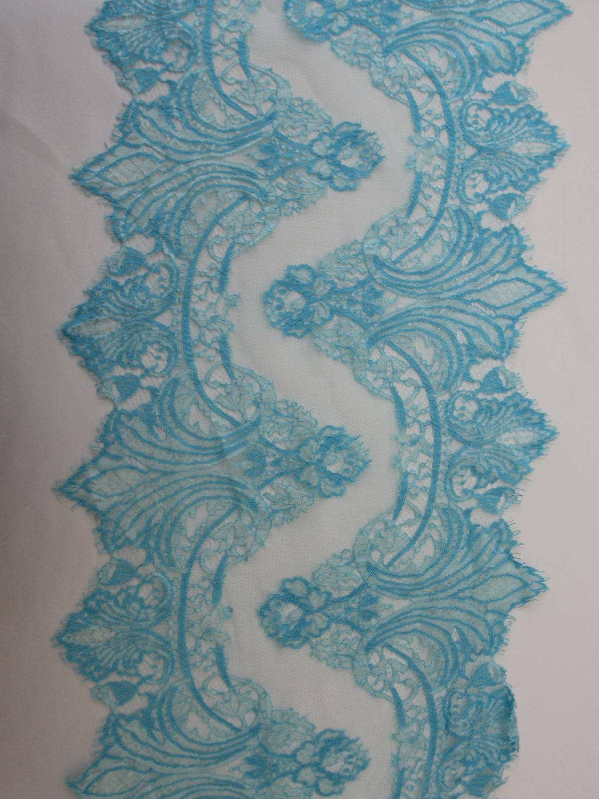 Paradise Blue Lace Trim - Claire