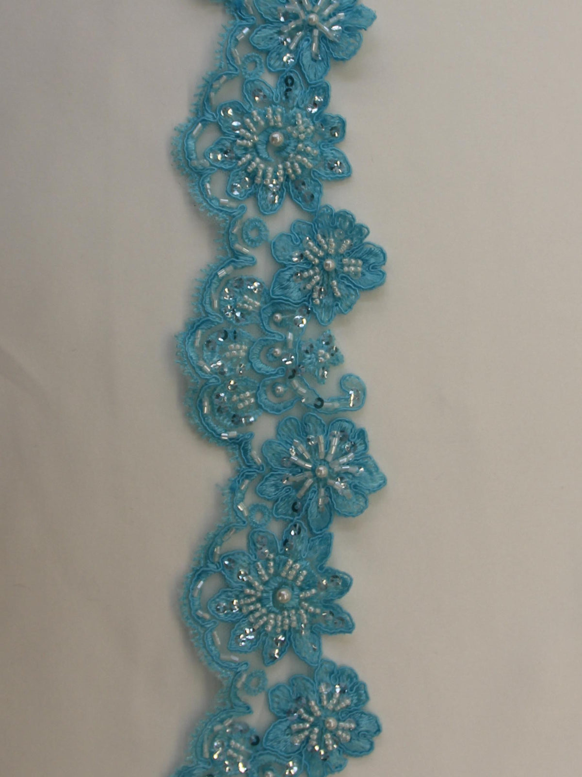 Paradise Blue Lace Trim - Sheila