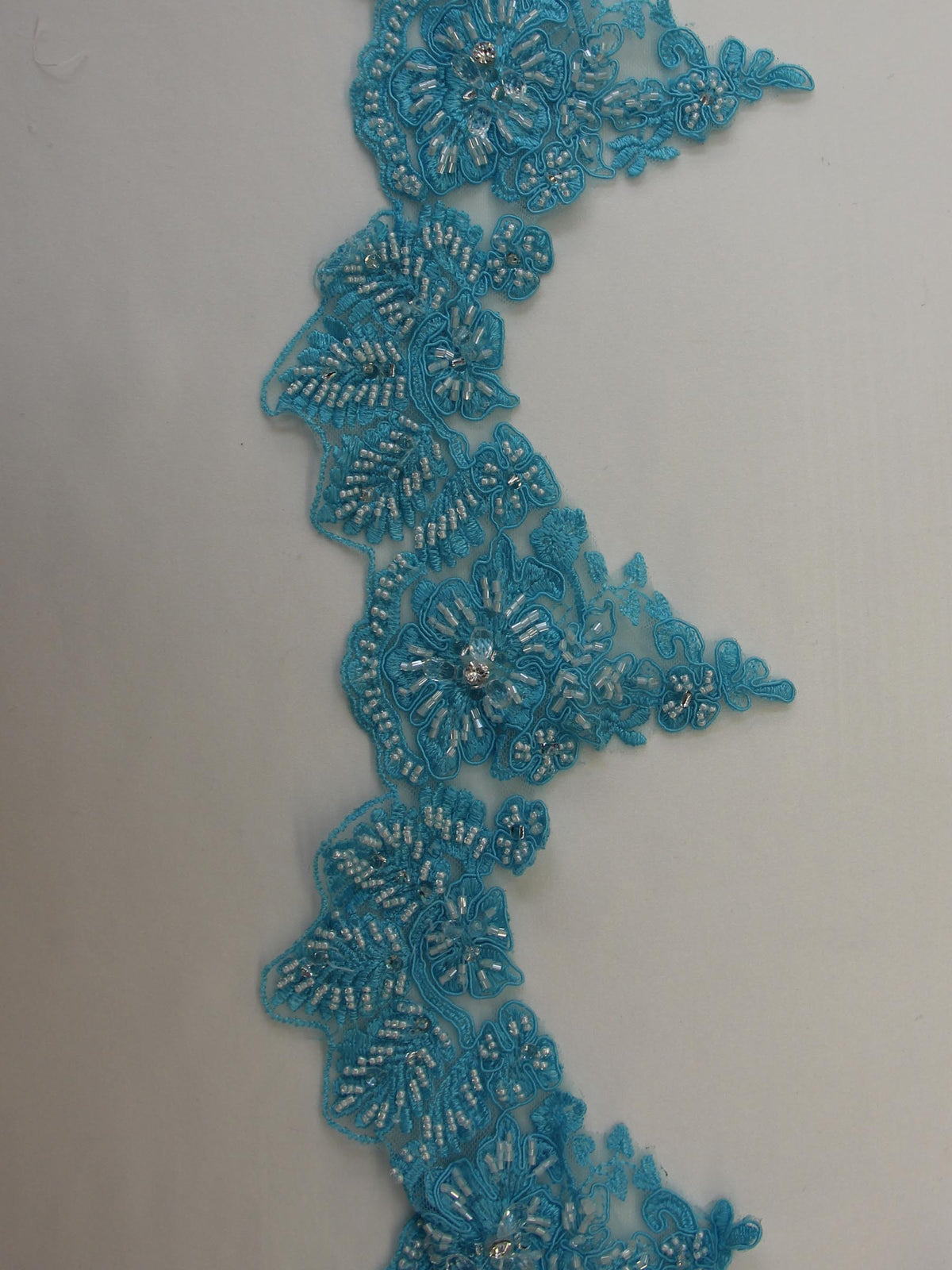 Paradise Blue Lace Trim - Chelsea