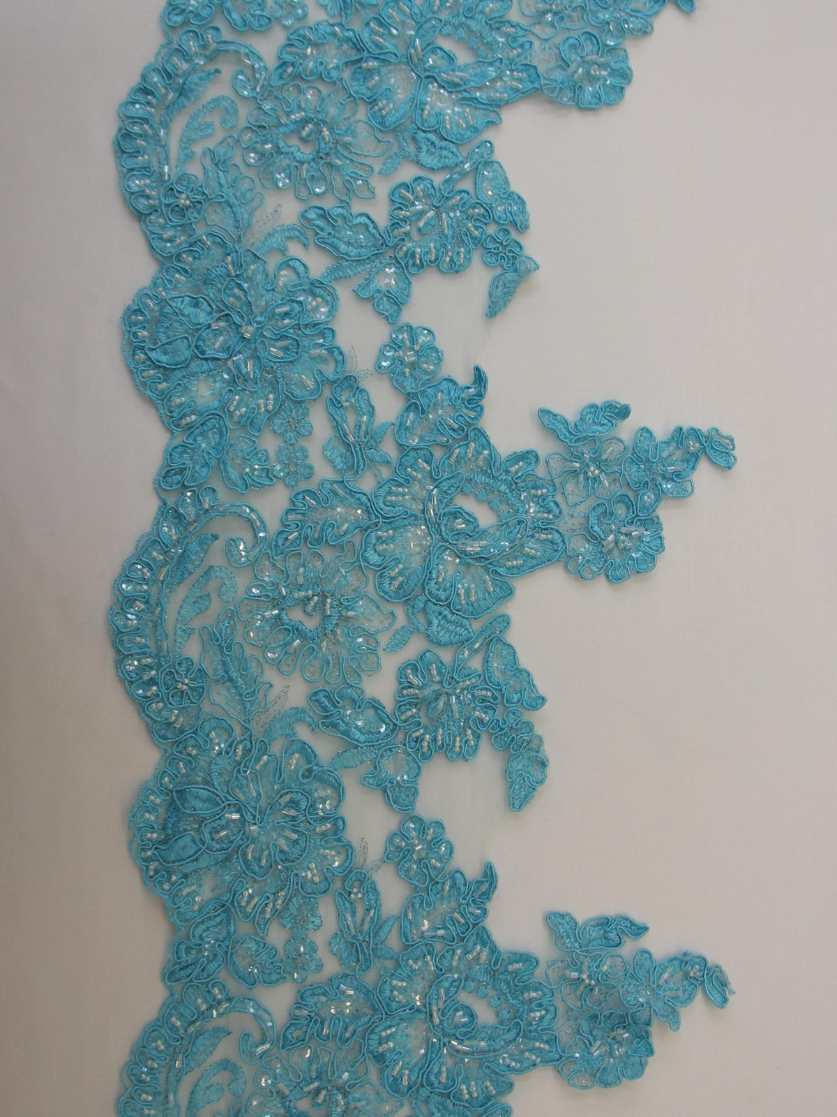 Paradise Blue Lace Trim - Victoria