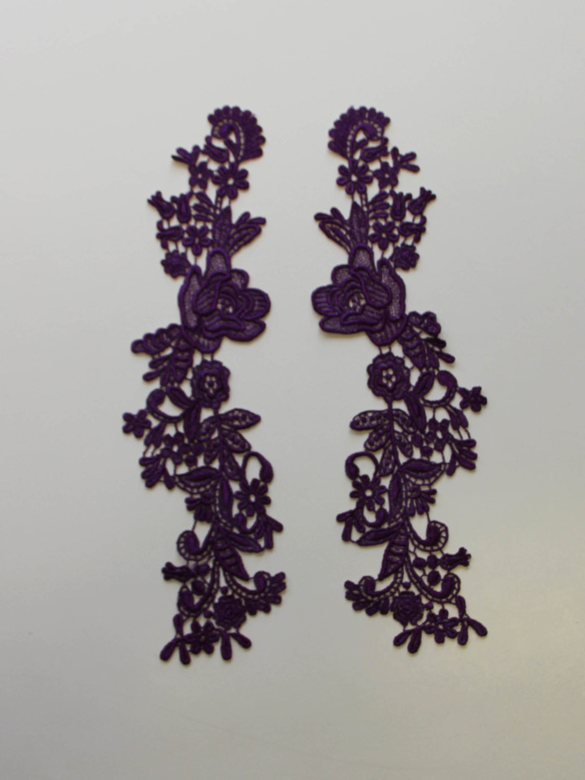Deep Violet Corded Lace Appliques - Nova