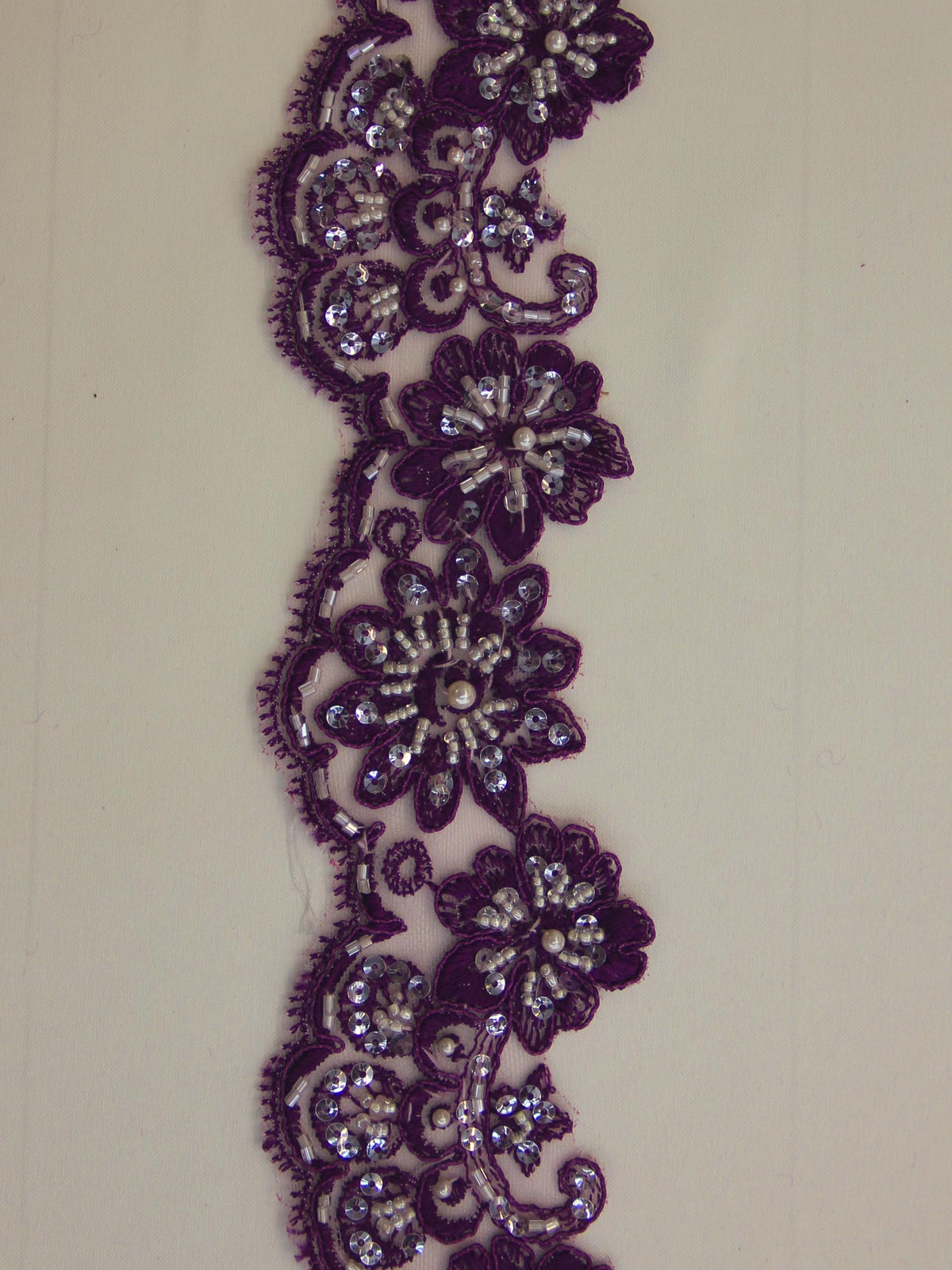 Deep Violet Lace Trim - Sheila