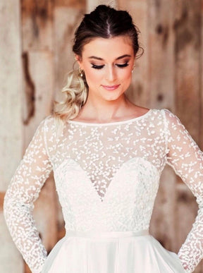 Ivory Sequin Embroidered Lace - Jada