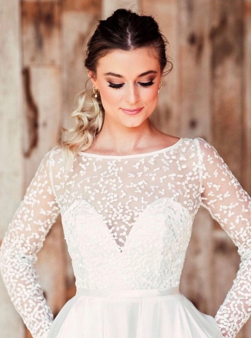 Ivory Embroidered Lace - Gabby