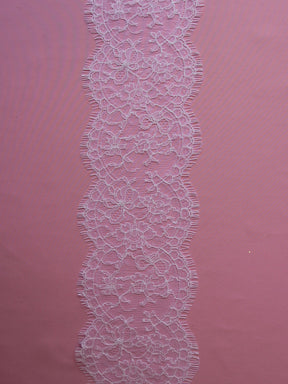 White Chantilly Lace Trim - Francesca
