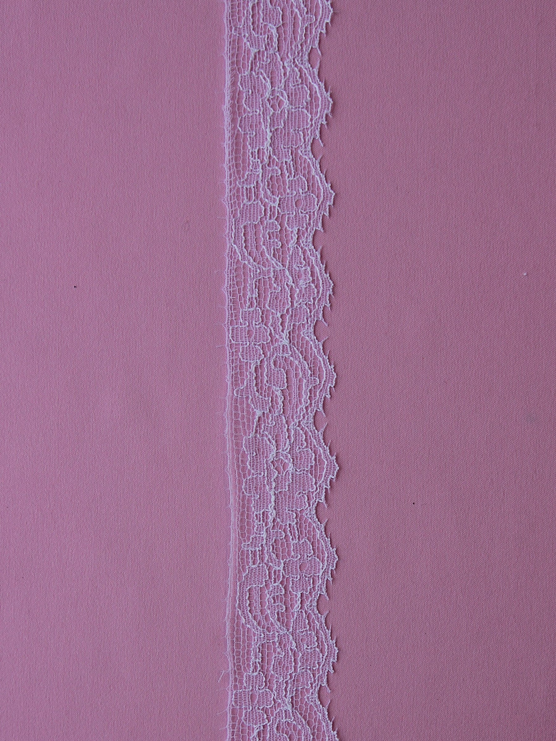 White Chantilly Lace Trim - Georgia