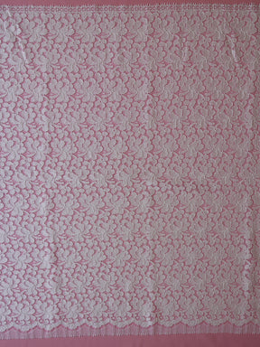 White Corded Chantilly Lace - Francine