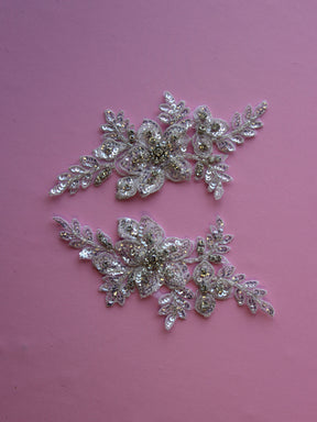 White Crystal Embroidery - Delta