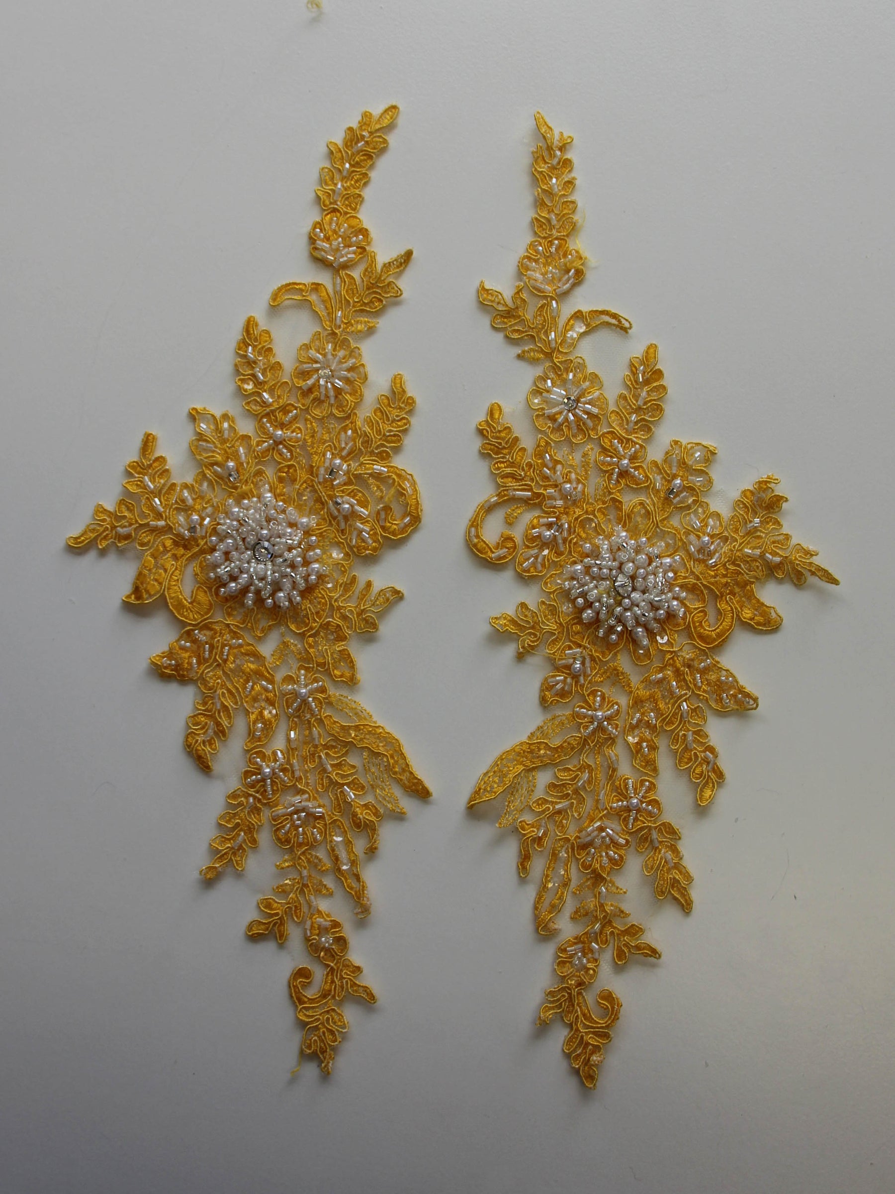 Sunflower Yellow Corded Lace Appliques - Utah