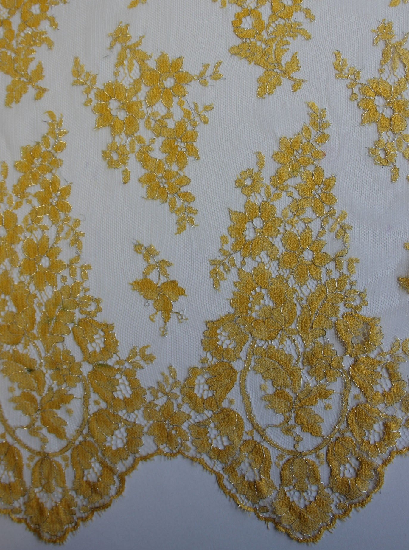 Yellow Ruffle Pattern Lace Yellow Lace - Wendy